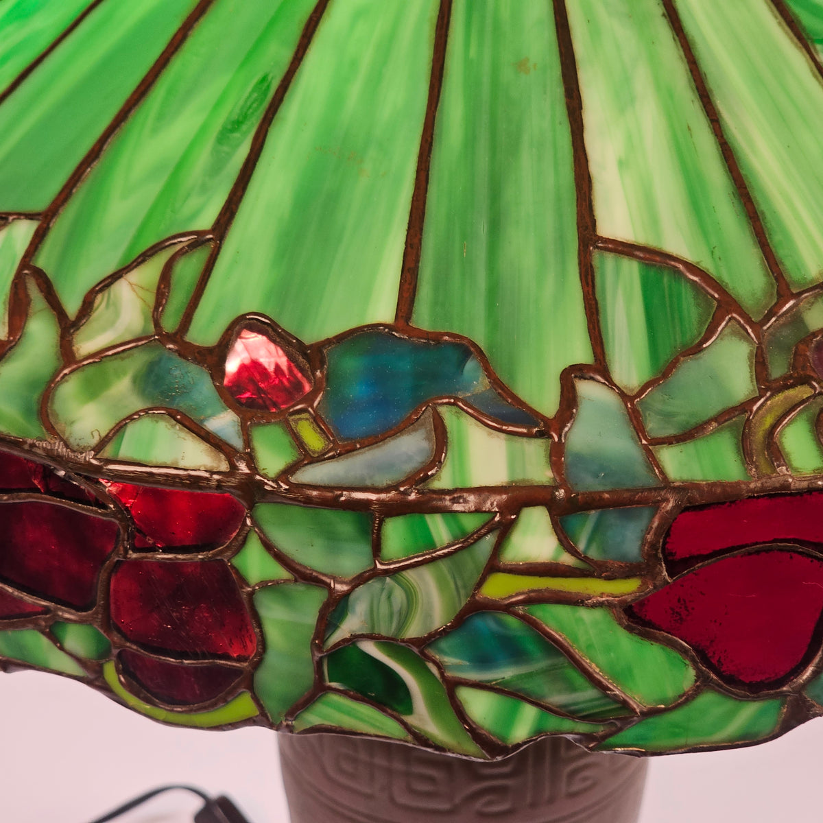 Handel Red Poppy Border Lamp