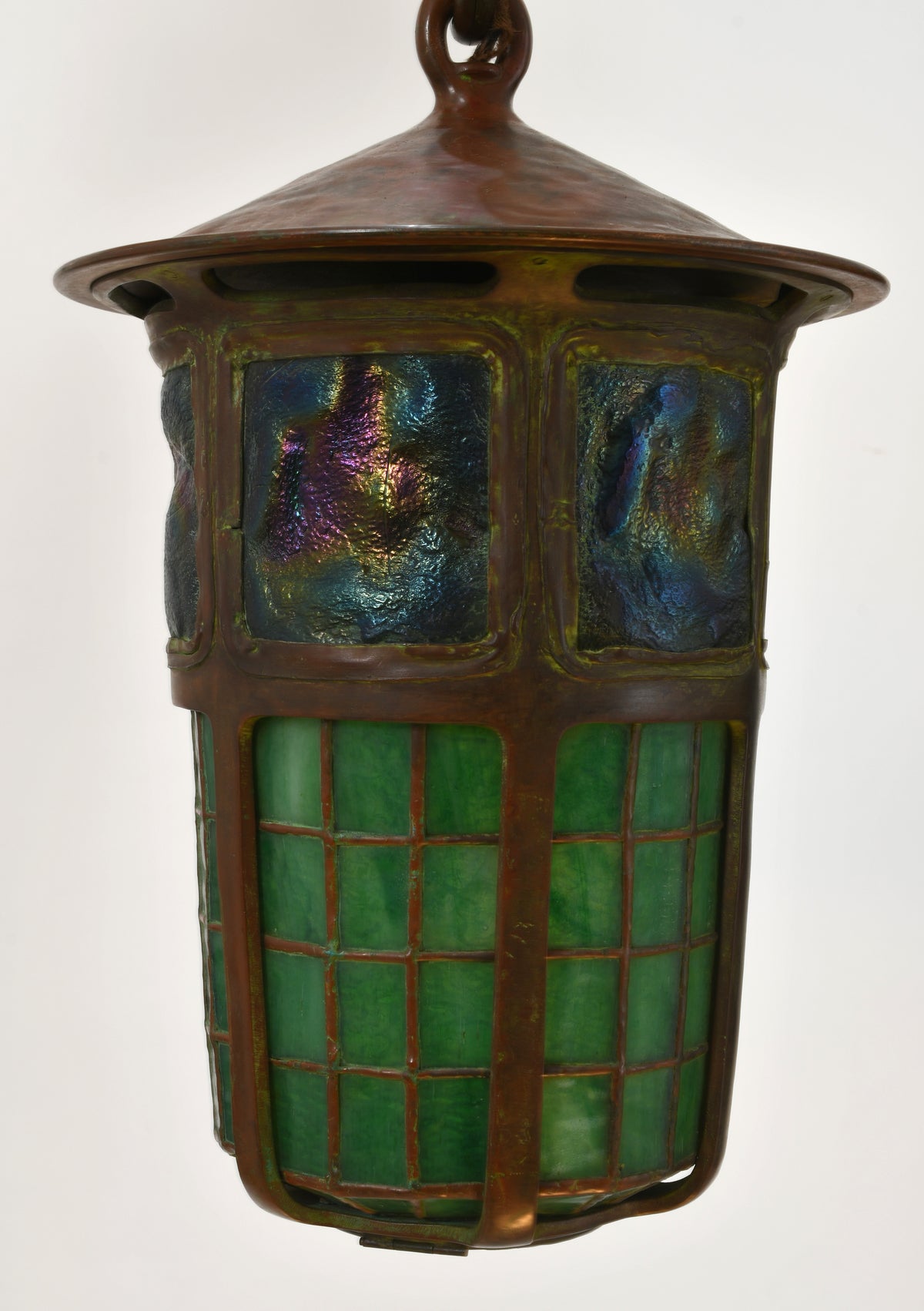 Favrile Glass Lantern. Tiffany Studios Hanging lantern.