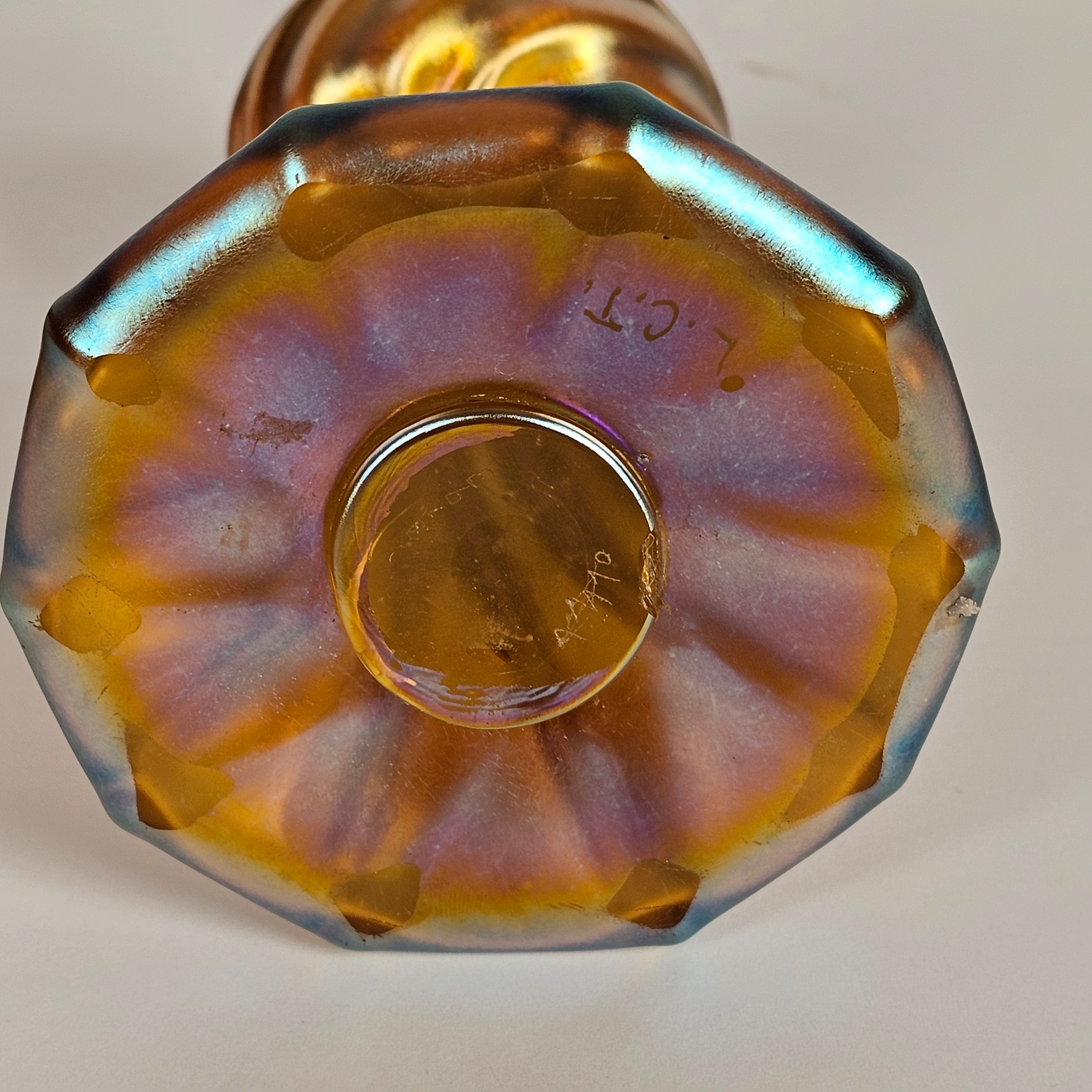 Tiffany Studios Favrile Glass Candle Lamp
