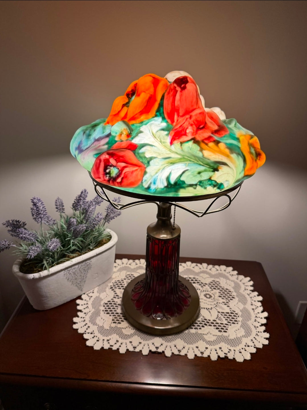 Pairpoint Puffy Multi-colored Poppy