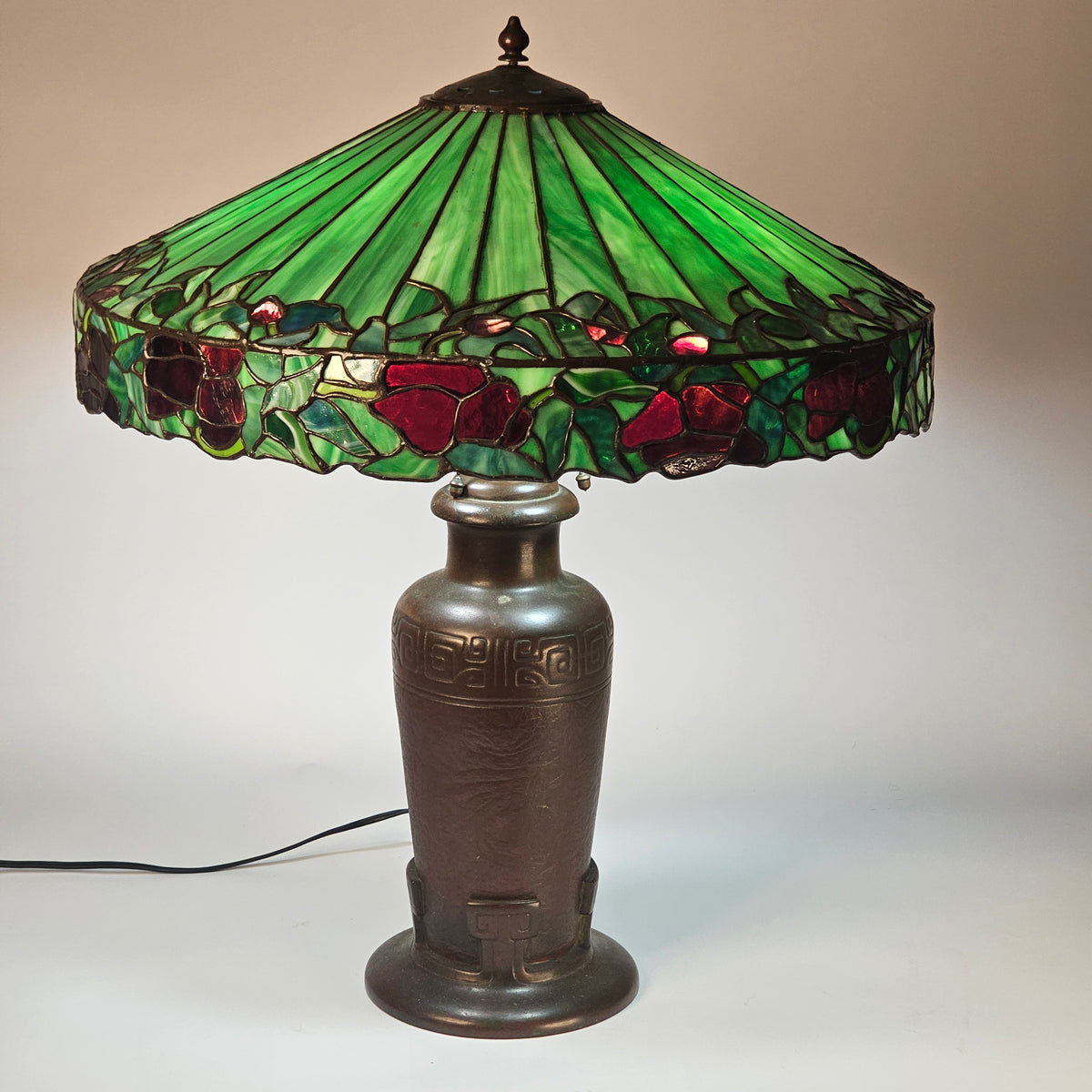 Handel Red Poppy Border Lamp