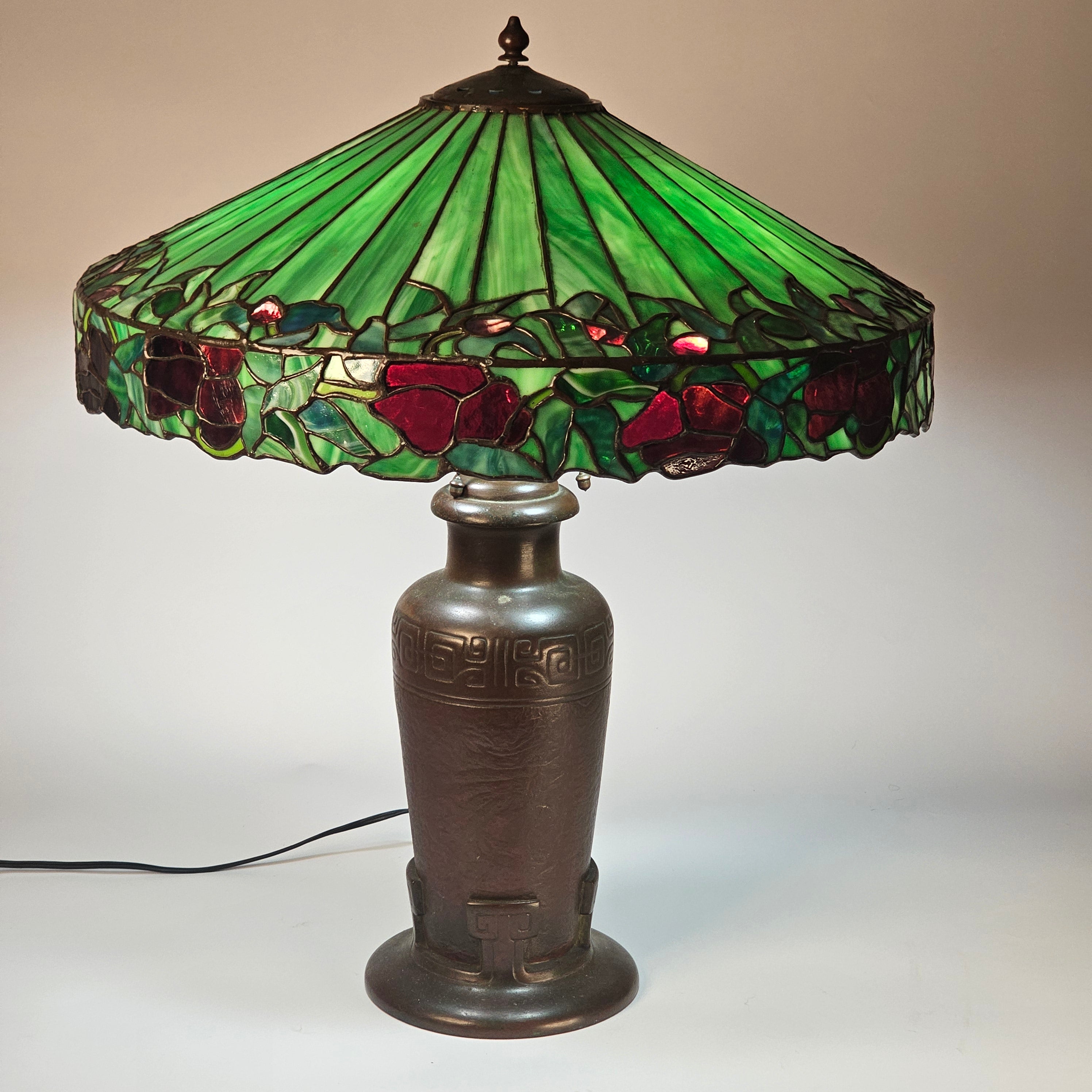 Handel Red Poppy Border Lamp