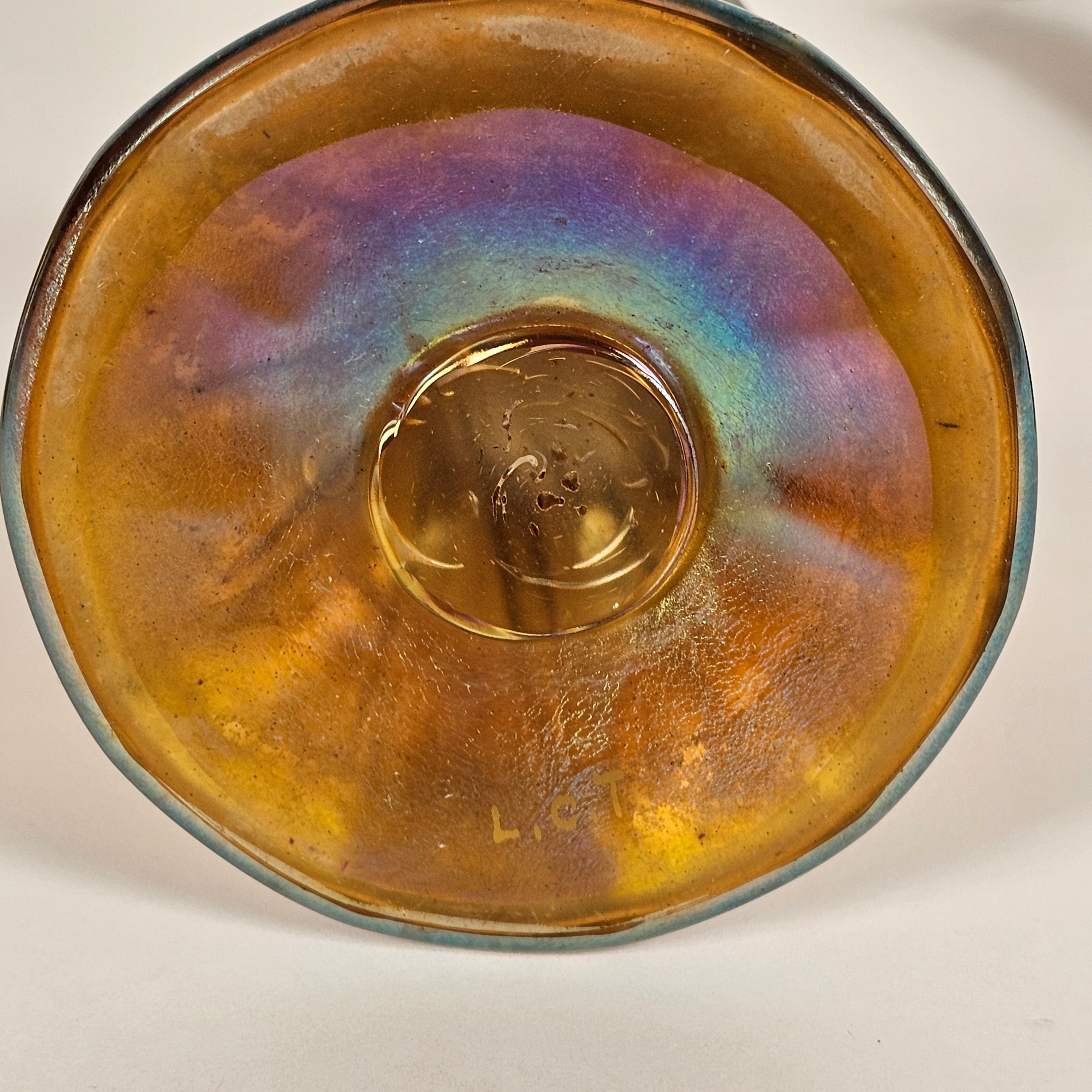 Tiffany Studios Favrile Glass Candle Lamp