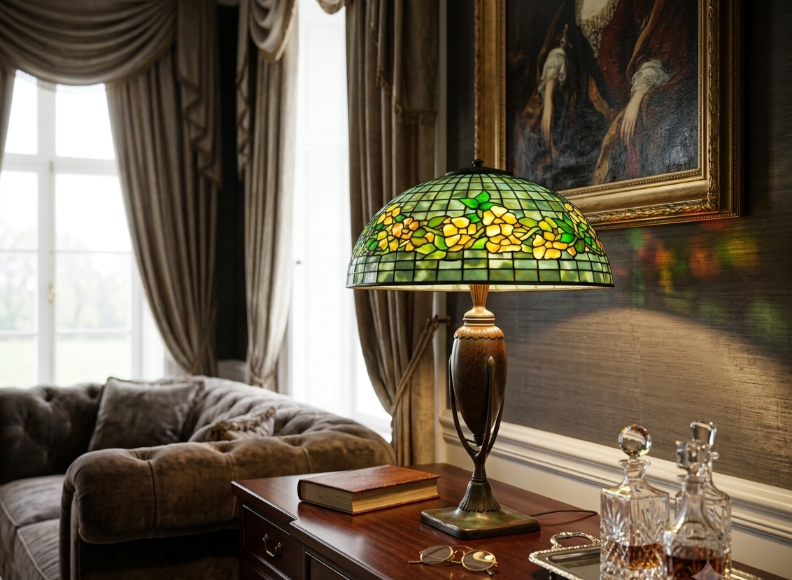 Tiffany Studios Wild Rose Lamp